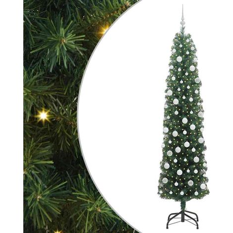Árbol de Navidad artificial Verde 210 cm PVC, Acero y Plástico vidaXL