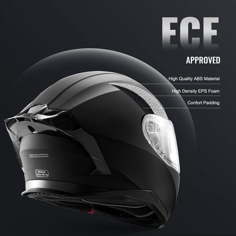 Casque de moto intégral casque Smart Street ABS et haute densité (1/5)