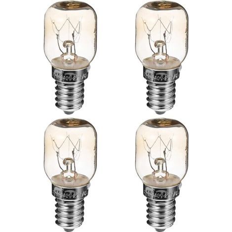 Uonlytech E14 Mikrowellenlampe. Hitzebeständig. 25 W. Klarglas. Glühlampe. Ersatzteil für Mikrowellenherde.