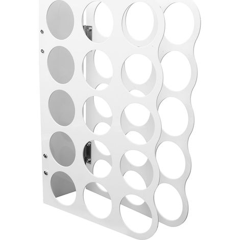 Porte-rouleau de vinyle à 15 trous, en blanc, idéal pour organiser et garder la pièce bien rangée. (1/5)