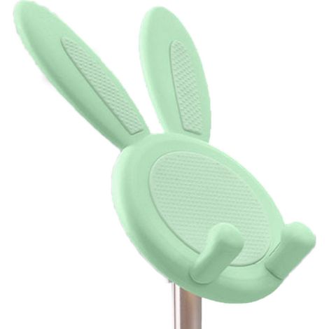 Support pour téléphone portable mignon lapin, portable, hauteur et angle réglables, support de bureau pour tablette/téléphone, vert, pour la maison et le bureau (1/5)