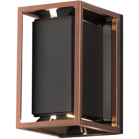 Konstsmide Vale Applique Murale Extérieure Moderne Up Down Cuivre Noir 2x Faisceau Orientable GU10, IP44 (1/3)