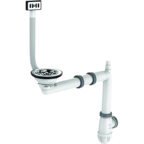 Desagüe para fregadero de un seno VALENTIN de 90 mm con rebosadero