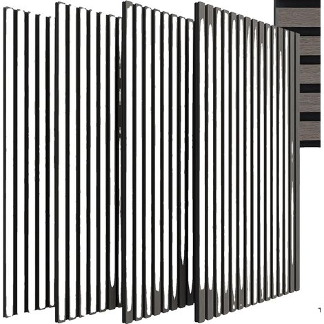 Panneaux Acoustiques, Design en Bois Absorbant le Son, Installation Facile, Chêne Noir 4Pcs, 120 x 60 x 2.1cm-b (1/2)
