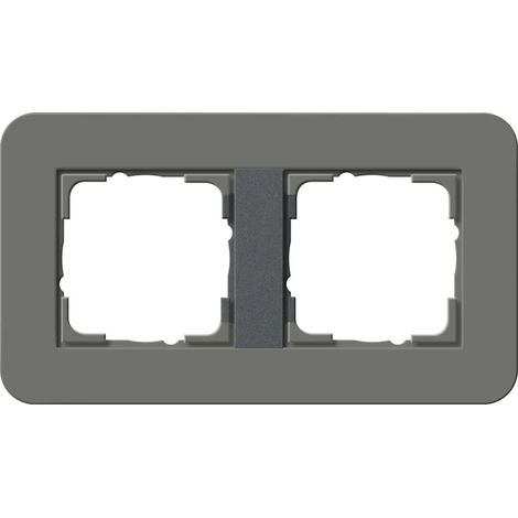 Gira Telaio di copertura 2f Gira E3 grigio scuro/antracite [0212423], 0212 423