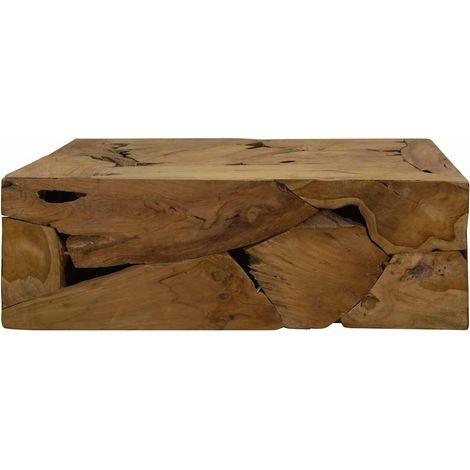 Table basse de salon, Table Café, 90x50x30 cm Teck véritable Marron OIB6134E (1/5)
