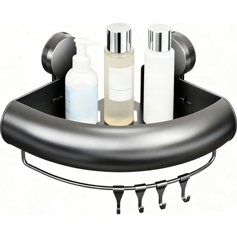 2 pcs Étagère Murale Porte-Chaussures Grise, Drainante, Salle de Bain, Gain de Place (1/4)
