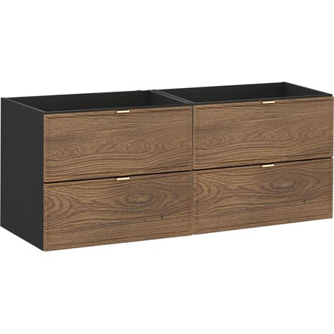 Mobile bagno senza lavabo Elena marrone e nero 120cm (1/5)