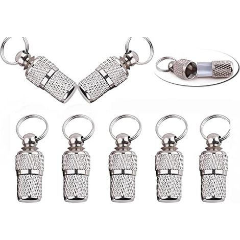 8 x Étiquettes Tube Identification pour Collier Métal Chien Chat - Plaque Adresse Nom - Anti-Perte (1/3)