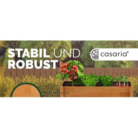 Jardinera elevada de madera de acacia 100x40x84cm, con certificación FSC (1/5)