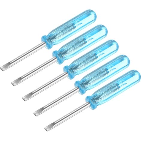 Mini Fendue Tournevis, 2.0mm Plat Tête 45mm Longueur pour Petit Appareils électroménagers Réparation, 5 Pcs (1/4)