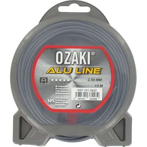 Coque fil nylon bi-composant OZAKI alu line - 2,50 mm x 15m - qualité professionnelle (1/5)