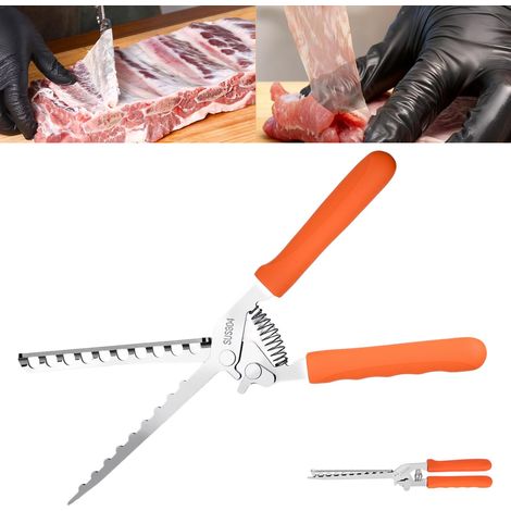 Outil de cuisine robuste conçu pour retirer facilement la membrane, accessoire indispensable pour les amateurs de grillades et de barbecue, orange (1/5)