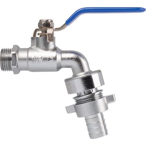 Robinet de puisage à boisseau sphérique avec disconnecteur HA intégré - Grandsire - M 1/2' - Sortie M 3/4' - Raccord cannelé Diamètre 17 mm