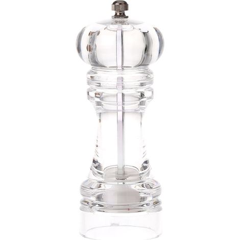 Moulin à poivre manuel, moulin à sel et à épices, outil de cuisine (transparent) (1/5)