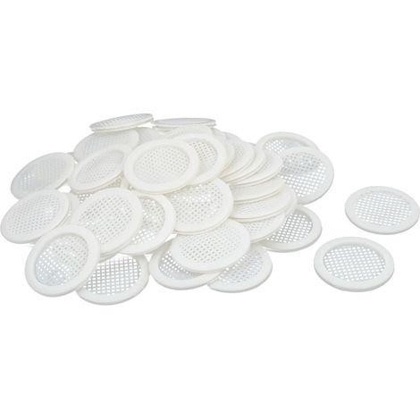 Schuhe Kabinett Kunststoff Platz Mesh Loch Lüftungsschlitzabdeckung Weiß 67mm Durchmesser 50st (1/4)