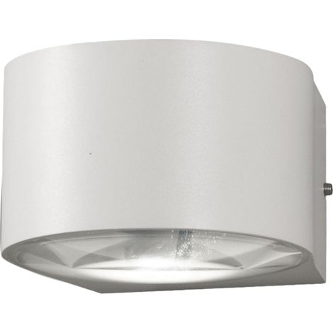 Applique Murale Led Extérieure Lao 12 W 1080 Lm 3000 K Blanc, En Aluminium Et Verre Cristal, Ip65, Design Moderne Et Élégant (1/3)