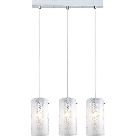 Lampadario Italux Valve 3xE27 cromato/bianco MDM1672/3