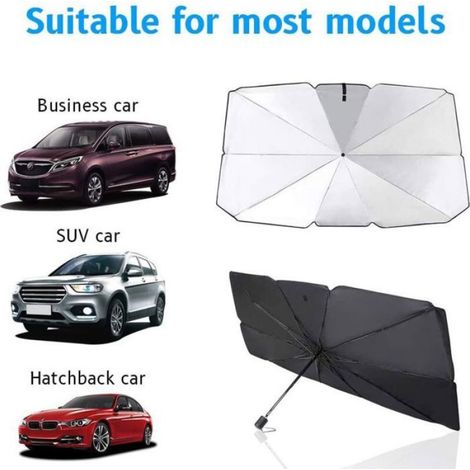 Longziming – Pare-soleil voiture avant – Protection UV – Adaptable à SUV et camion – Compact et pliable – Revêtement en titane (1/5)