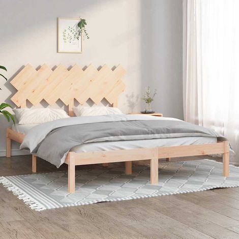 Cadre de lit sans matelas 150x200 cm bois massif (1/5)