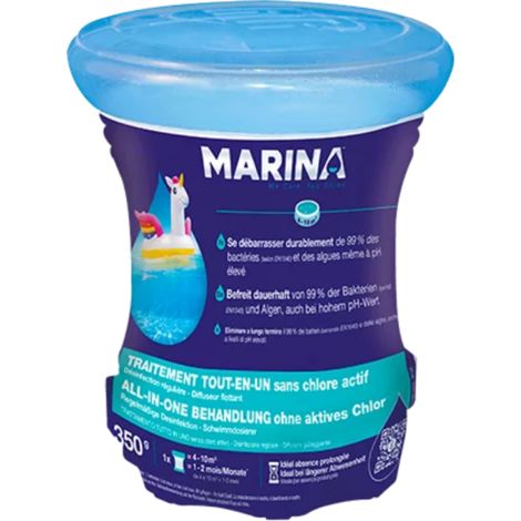 Traitement complet Marina sans chlore actif - Petit diffuseur flottant multi-actions - (1/4)
