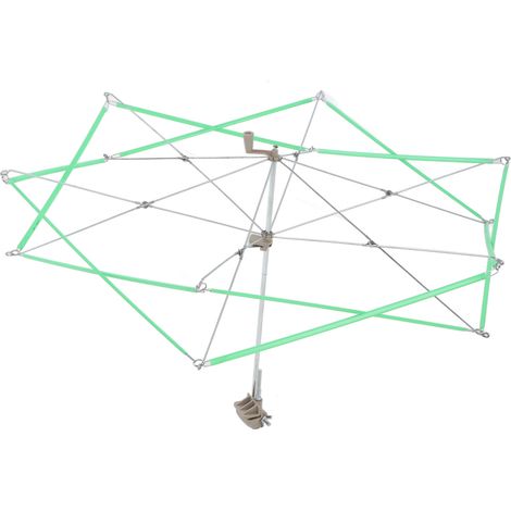 Le remontoir est fabriqué en acier inoxydable et en plastique, ce qui le rend facile à installer, à utiliser et à régler. Il s'agit d'un remontoir en forme de parapluie. (1/5)