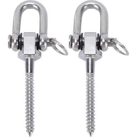 2 ganci per altalena in acciaio inox ad alta resistenza (680 kg) con cuscinetti, ideali per sacco da boxe o amaca da yoga. (1/5)