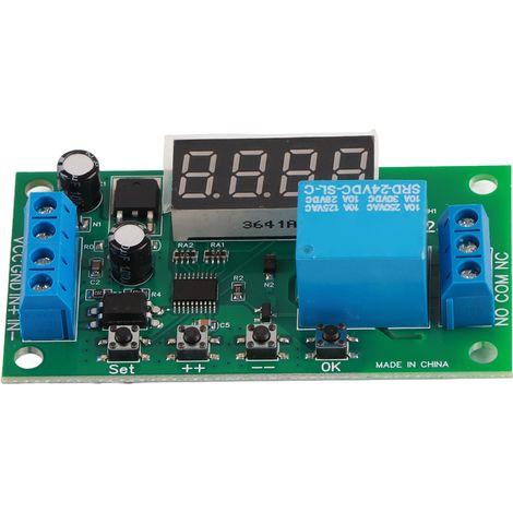 Carte relais compteur d'impulsions multifonctionnelle, précision 0.1S à 9999999.9s 0.01s, Module 1 canal 24V
