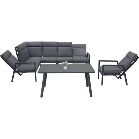 Gardissimo Alu Garten Ecklounge / Sitzgruppe "Livorno" (1/5)