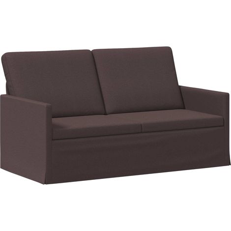 Canapé 2 places Marron foncé 150 x 81 x 82 cm Tissu vidaXL (1/5)