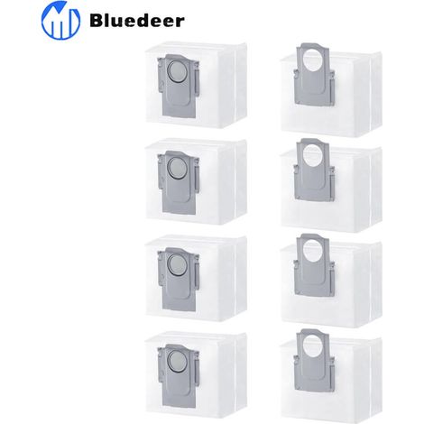 Lot de 8 Sacs d'Aspirateur pour Roborock S8+, S8 Pro Ultra, S7 MaxV Ultra, Q7+, Q7 Max+, Q8 Max+, Q5 Pro+ - Kit d'Accessoires de Rechange