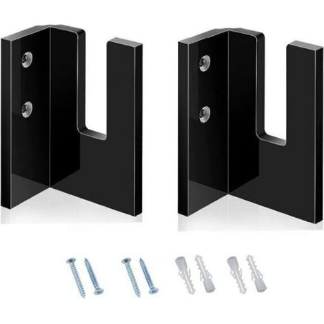 (Noir) Support à skis de garage - 2 présentoirs à skis en acrylique - Un incontournable pour les amateurs de sport, local à skis intérieur, adapté à la chambre à coucher, à la maison, au magasin (1/5)