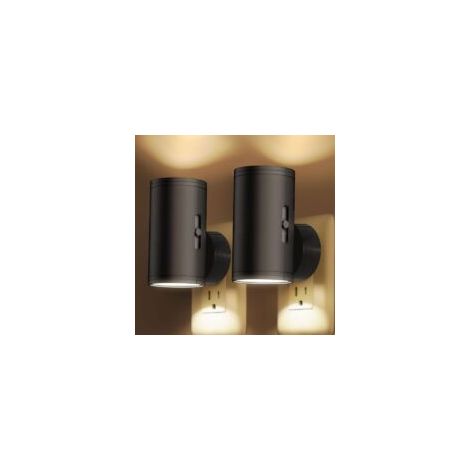 Due luci a LED dimmerabili per scale, luce monocromatica calda, standard europeo, telecomando non incluso. - Crezuo