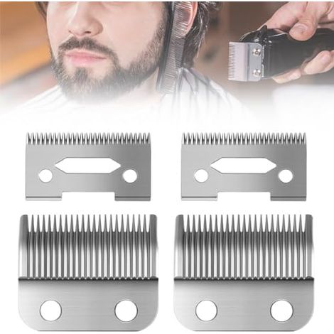 2 Ensembles Lame Rechange pour Tondeuse à Cheveux, Trous de Rechange, Tête À Cheveux Outils, Lames Amovibles en Céramique, Amovibles, Barbiers et Styliste -