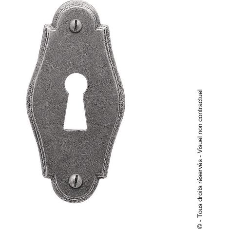 Rosace n°1305 clé L fer patiné cémenté longueur 35mm hauteur 70mm – BOUVET – 29151