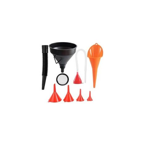 Entonnoir Voiture 7Pcs, Universel Entonnoirs Remplissage Plastique Carburant-Huile Essence Ntonnoir avec Filtre et Extension Flexible Angle Droit Long Bec Entonoir pour Moto Moteur Automobile (1/5)