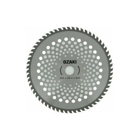 Lame débroussailleuse 60 dents carbure – Pour terrains accidentés – Coupe nette sans éclat – Adaptable pour machines compatibles – (1/4)