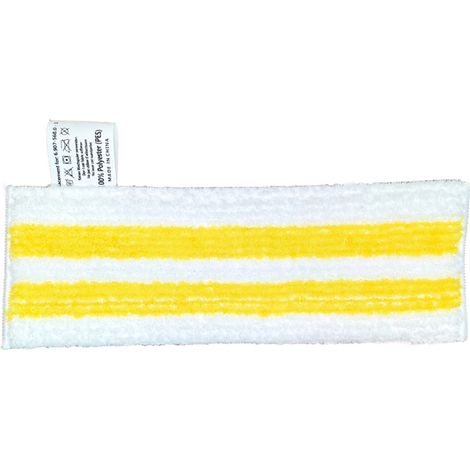 Accessoires pour nettoyeur vapeur Meixin Karcher : Balai métallique, grattoir pour Karcher SC1-5-4, chiffon en flanelle bouclée à doubles rayures jaunes (1 pièce)