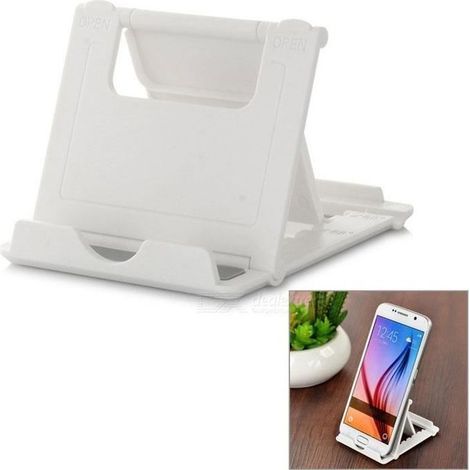 Support Tablette - Universel - Pliable - Réglable - Blanc - 5 Positions (1/3)