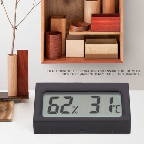 Tragbares digitales LCD-Thermometer-Hygrometer, 0–50 °C, 25–98 % relative Luftfeuchtigkeit (1/5)
