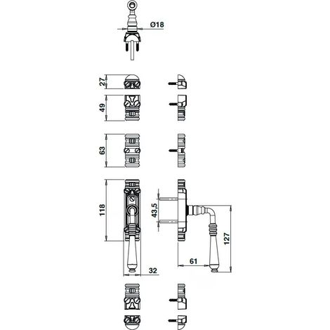 ENTRETOISE 6° P/DOUILLE BLANC 9-48658-06-R-7 DROITE