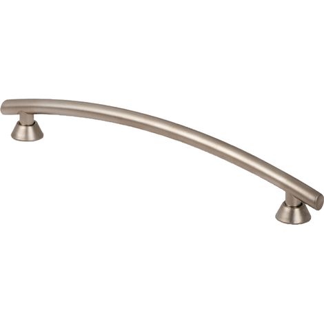 Poignée zamac - Hauteur : 31 mm - Entraxe : 128 mm - Décor : Nickelé mat - Diamètre : 8 mm - Longueur : 154 mm - Matériau : Zamac - REI