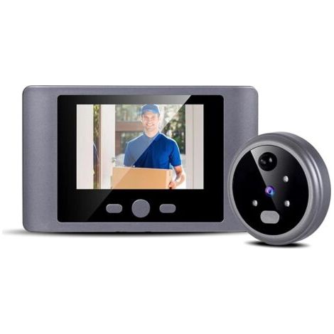 Türspionklingel mit LCD-Bildschirm, intelligentem Türspion, Kamera, PIR-Bewegungserkennung, Weitwinkel-Nachtsicht (ohne Karte) (1/4)