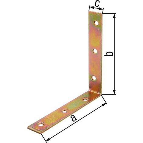 Equerre chaise, 125x125x22mm jaune galva (1/6)
