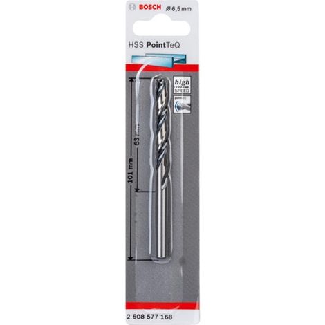 Bosch HSS PointTeQ Metallbohrer DIN338, Ausführung: 6,5mm, 1er VE, 2608577168