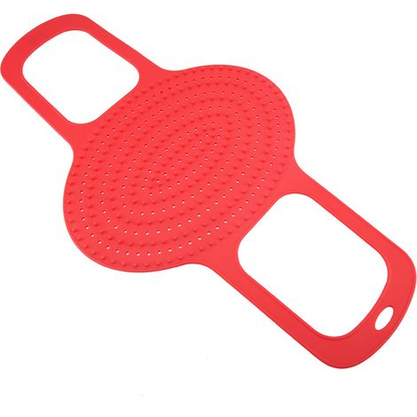 Tapete de silicona antiadherente para cocinar, apto para alimentos, rojo – 59 x 31,5 cm, resistente al calor de -40 °C a 260 °C, para aves y parrilla. (1/5)