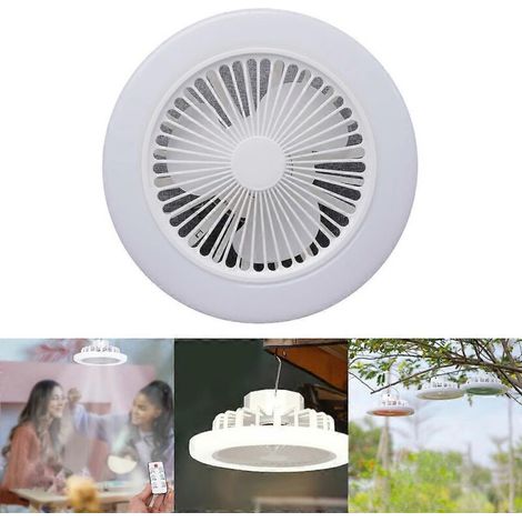 Wiederaufladbarer Deckenventilator mit LED-Licht, 2800 mAh, 3 Geschwindigkeitsstufen, ideal für Campingausflüge im Freien. (1/5)