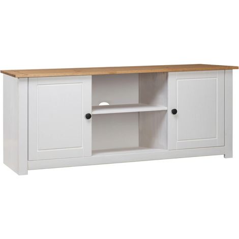 vidaXL Mobile TV 120x40x50 cm in Legno Massello di Pino Panama Range (1/5)