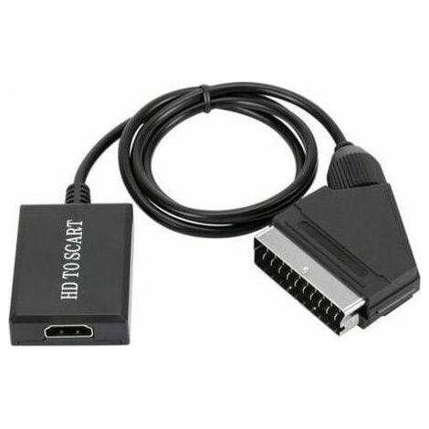 convertisseur hdmi vers péritel adaptateur audio vidéo hd 1080p pour hdmi vers péritel Sky Box Stb (1/3)