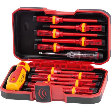Schraubendrehersatz Strend Pro SDX61-113, VDE 12-teilig + Prüfer, Elektriker, 1000V
